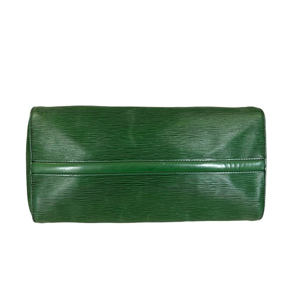 Authentic Louis Vuitton Satchel Bag Speedy 35 Green Epi Used LV Handbag Vintage - Picture 11 of 13